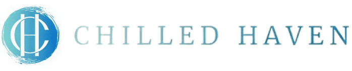 Blue themed Chilled Haven branding